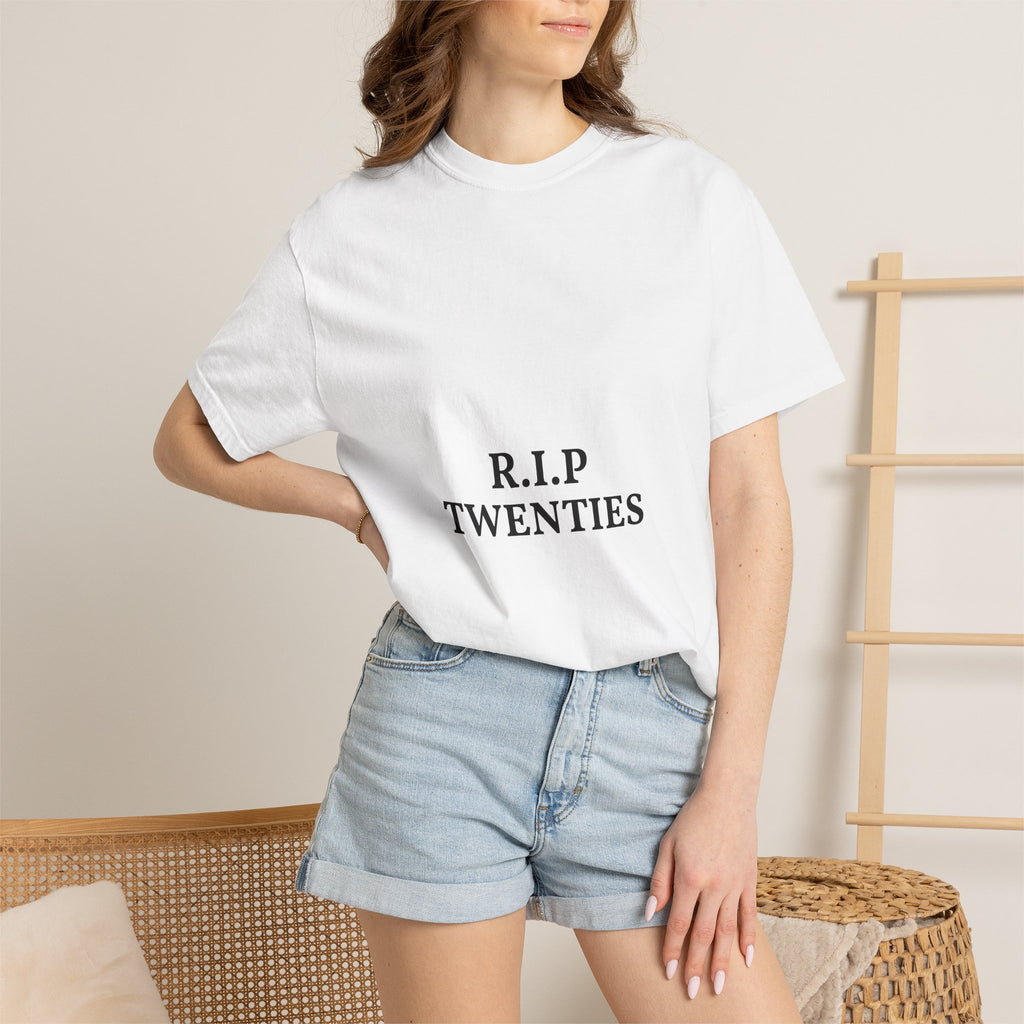 R.I.P. Twenties T-Shirt — Funny 30th Birthday Shirt, Roast Your 20s Tee
