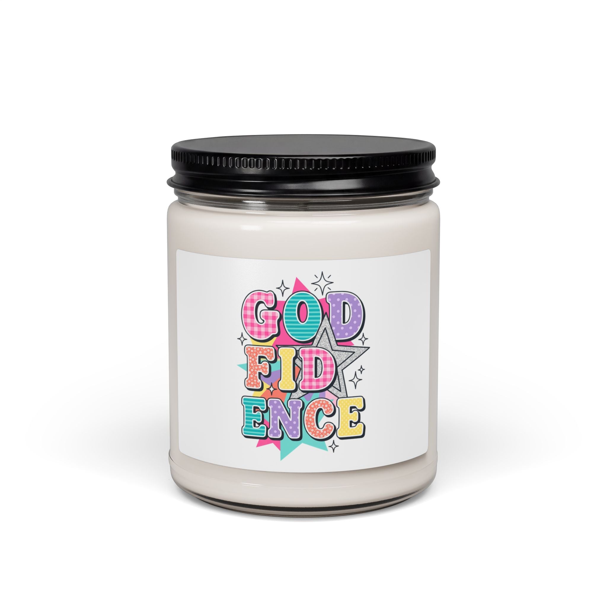 Godfidence Candle | Christian Faith Soy Candle, Colorful Scripture Art