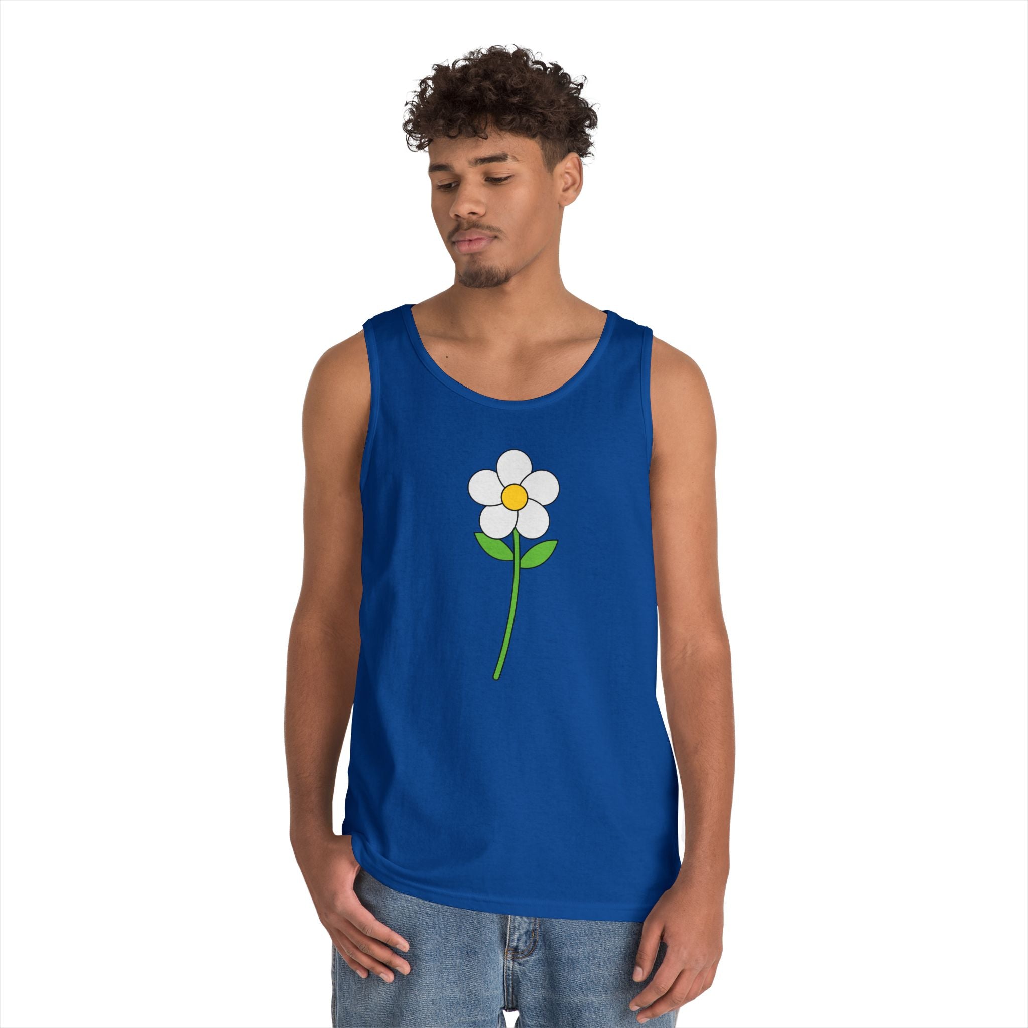 Daisy Graphic Tank Top — Minimal Floral Summer Tank