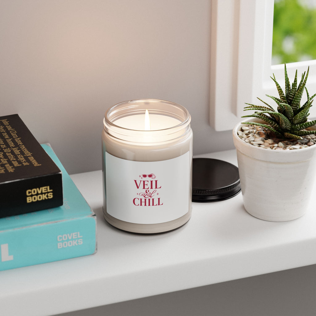 Veil & Chill Candle, Soy Jar Candle, Bride Era Slogan