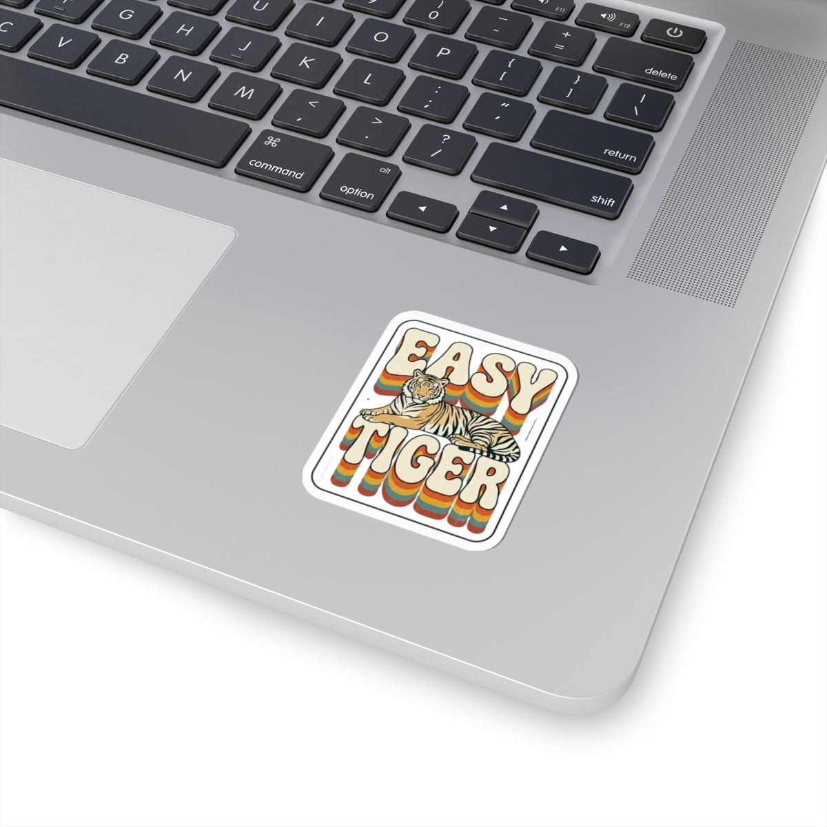 Easy Tiger retro tiger graphic Kiss-Cut Sticker | vintage vacation vibes