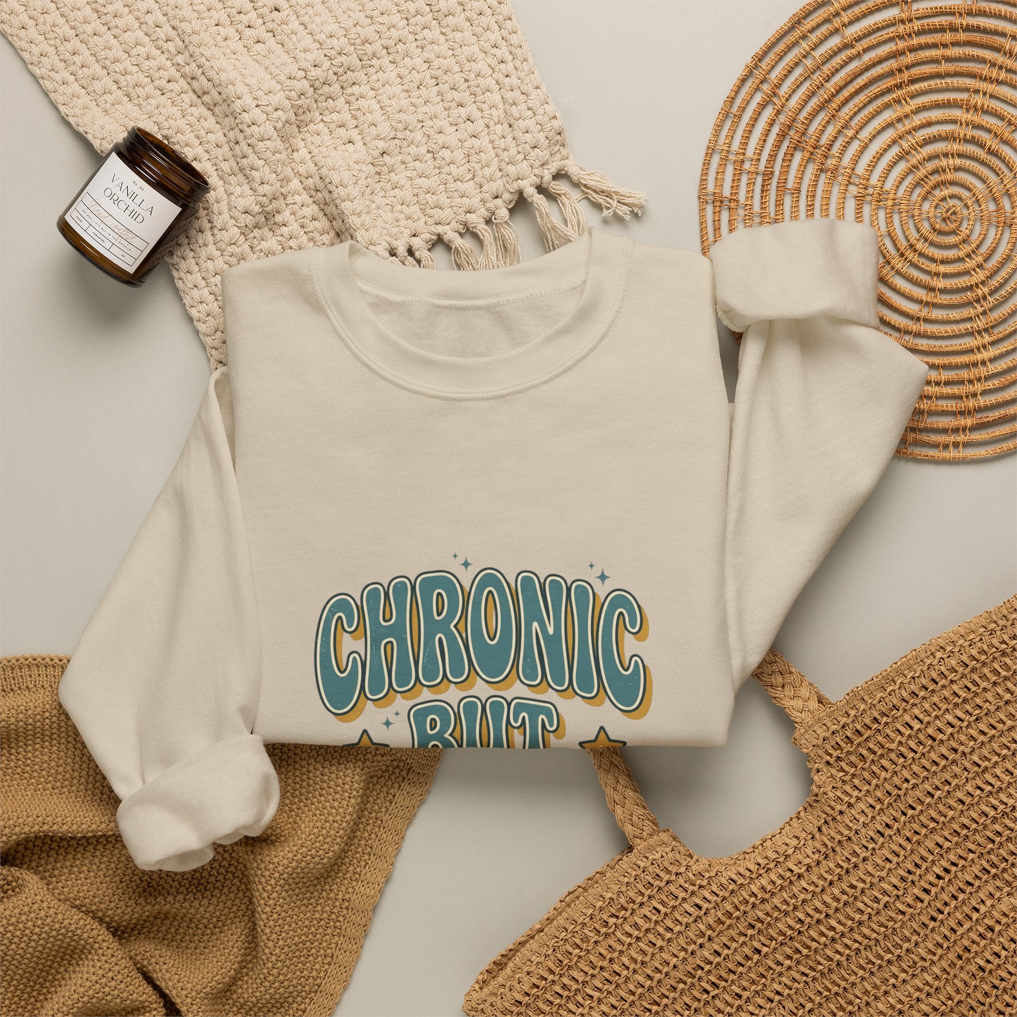 Chronic But Iconic Sweatshirt | Disability Pride Typography