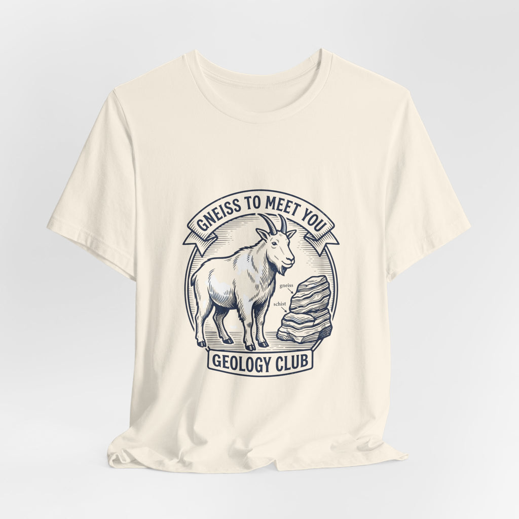 Gneiss To Meet You Geology Club Tee | Science Humor, Rock Pun