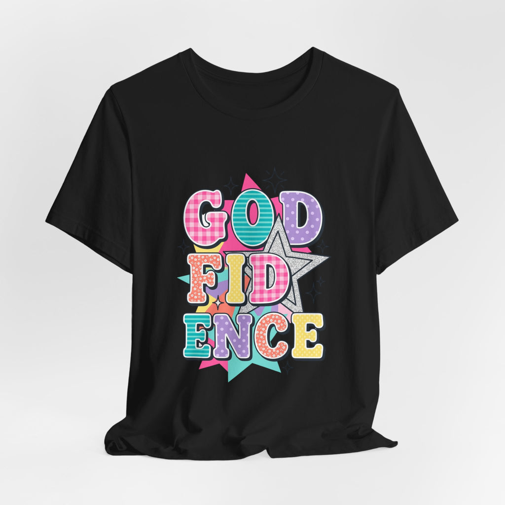 Godfidence Tee | Christian Rainbow Scripture Style, Playful Faith Shirt