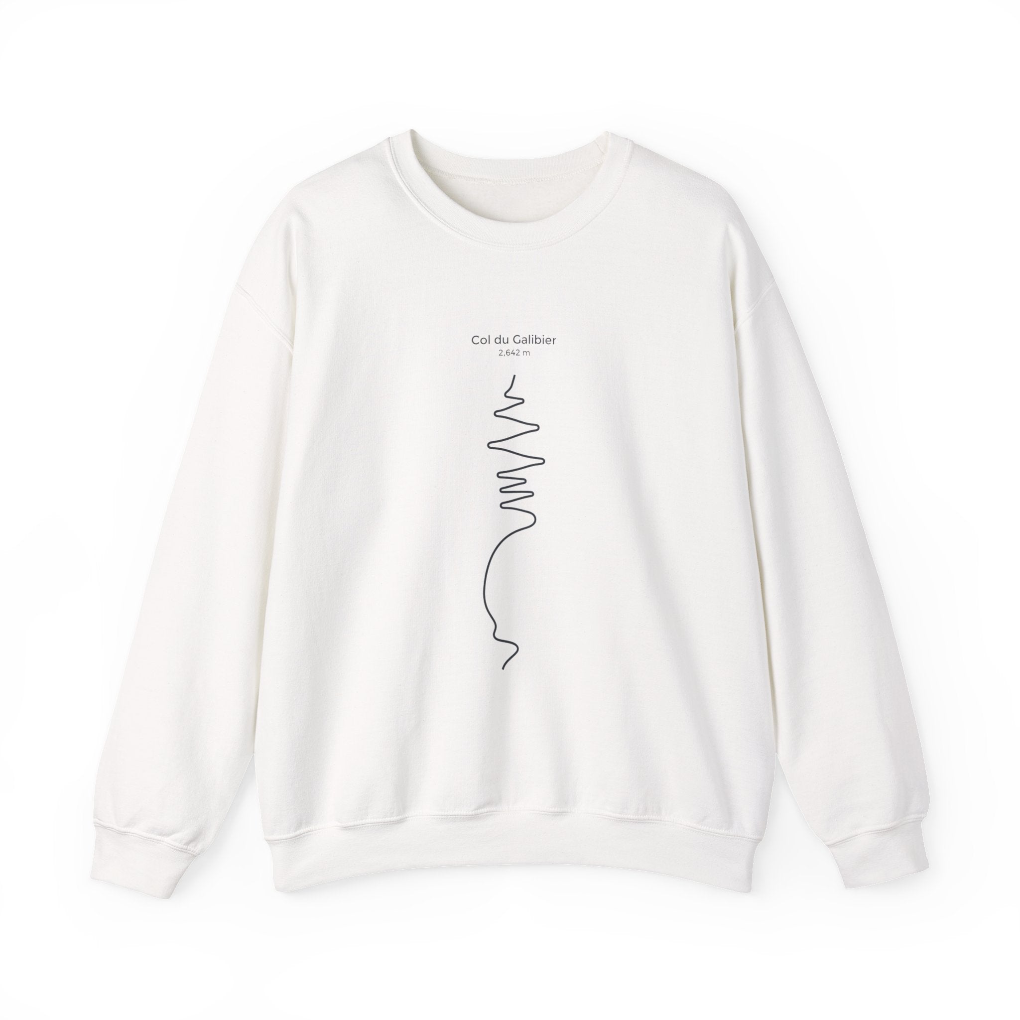Col du Galibier Line Art Crewneck Sweatshirt | Cycling Tour de France Route