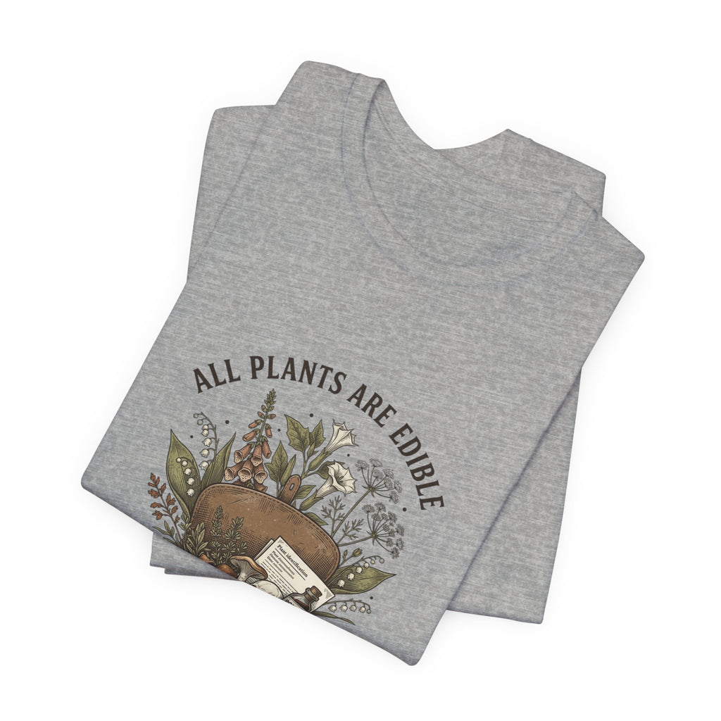 All Plants Are Edible Tee | Vintage Botanical, Dark Nature Humor