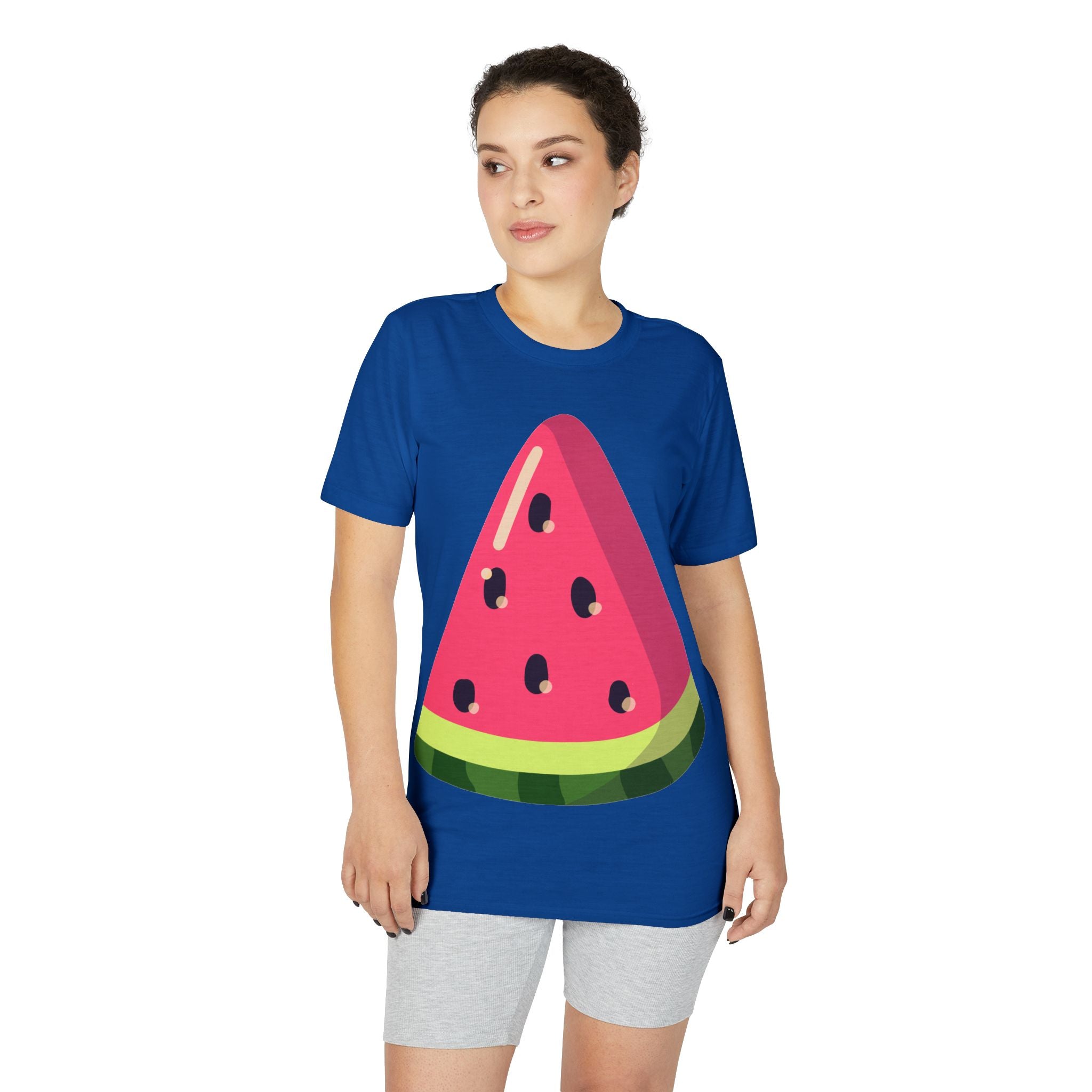 Watermelon Slice Performance T-Shirt — Cute Summer Fruit Graphic Tee