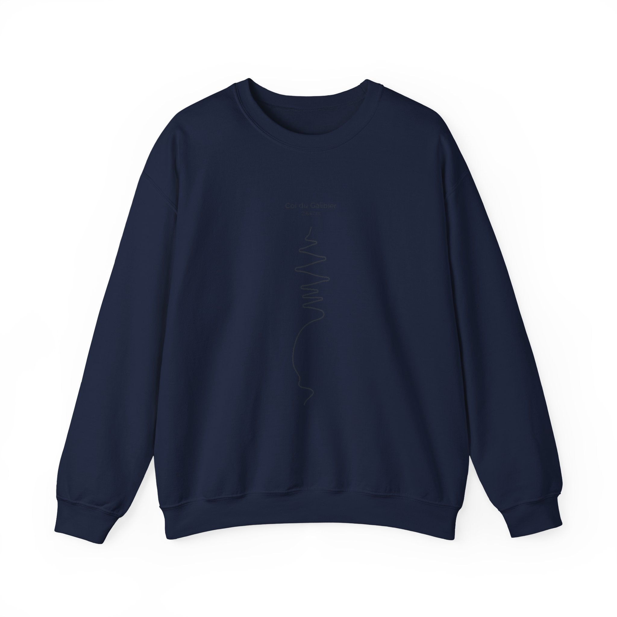 Col du Galibier Line Art Crewneck Sweatshirt | Cycling Tour de France Route