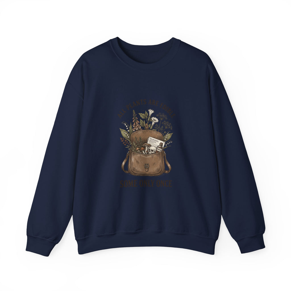 All Plants Are Edible Sweatshirt | Vintage Botanical, Dark Nature Humor