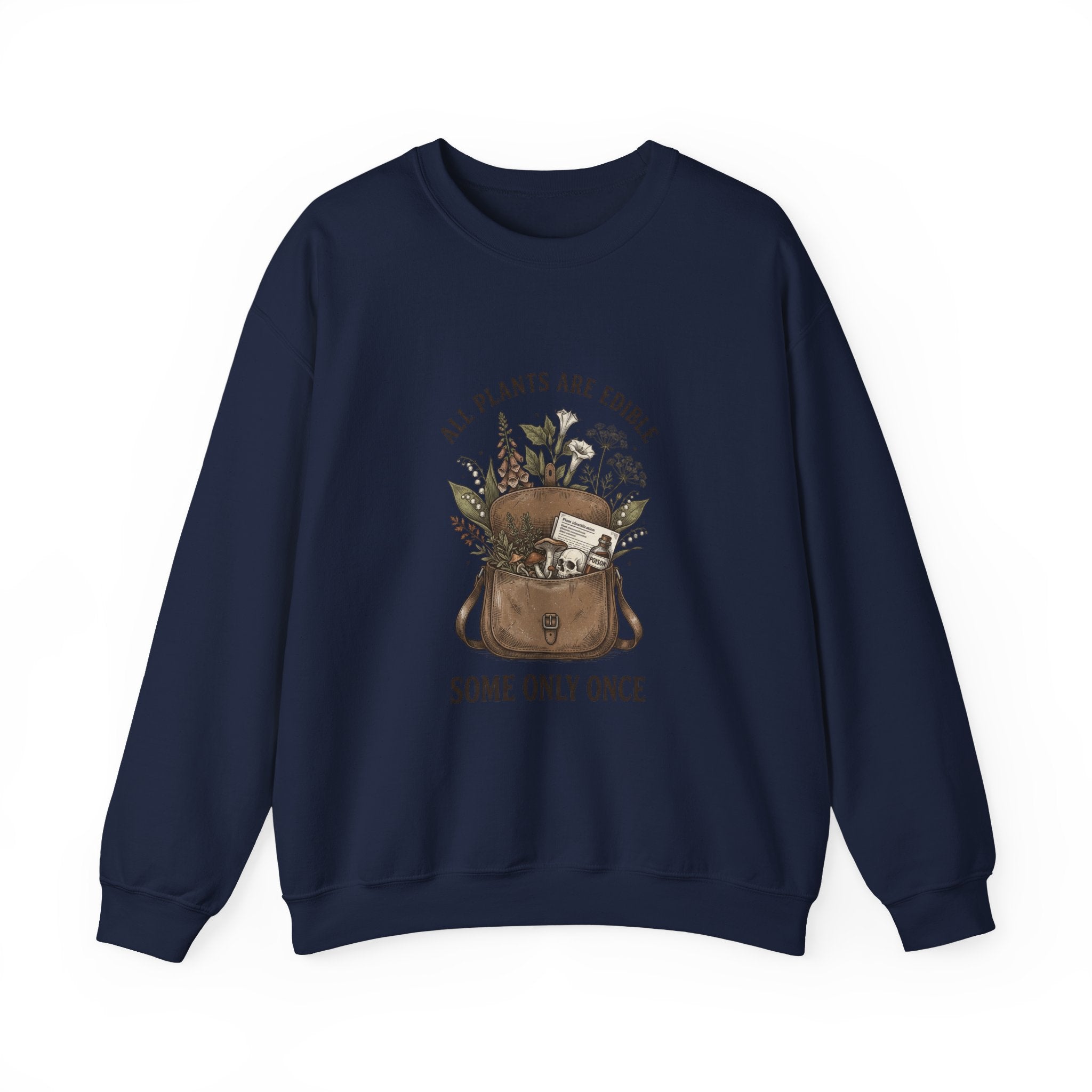 All Plants Are Edible Sweatshirt | Vintage Botanical, Dark Nature Humor