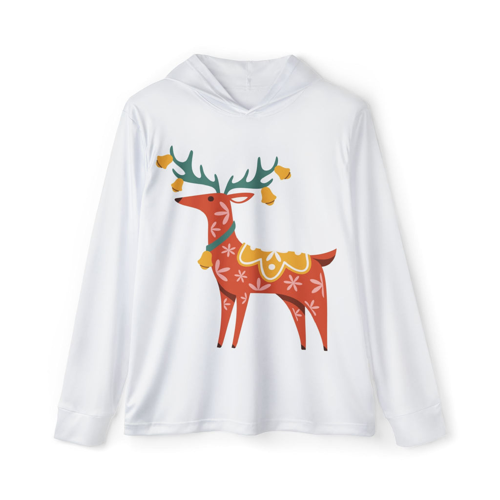 Men's Holiday Reindeer Hoodie — Festive Christmas Sports Warmup Top