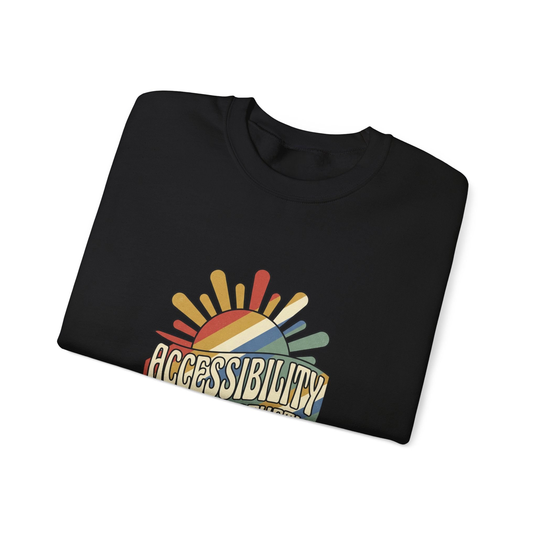 Accessibility Is the Aesthetic Sweatshirt | Disability Pride, Retro Rainbow Typography