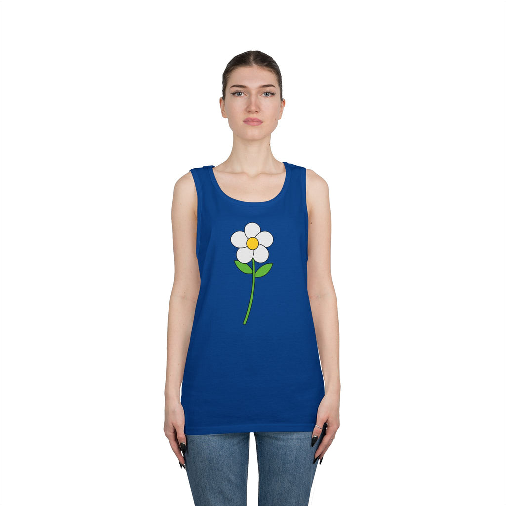 Daisy Graphic Tank Top — Minimal Floral Summer Tank