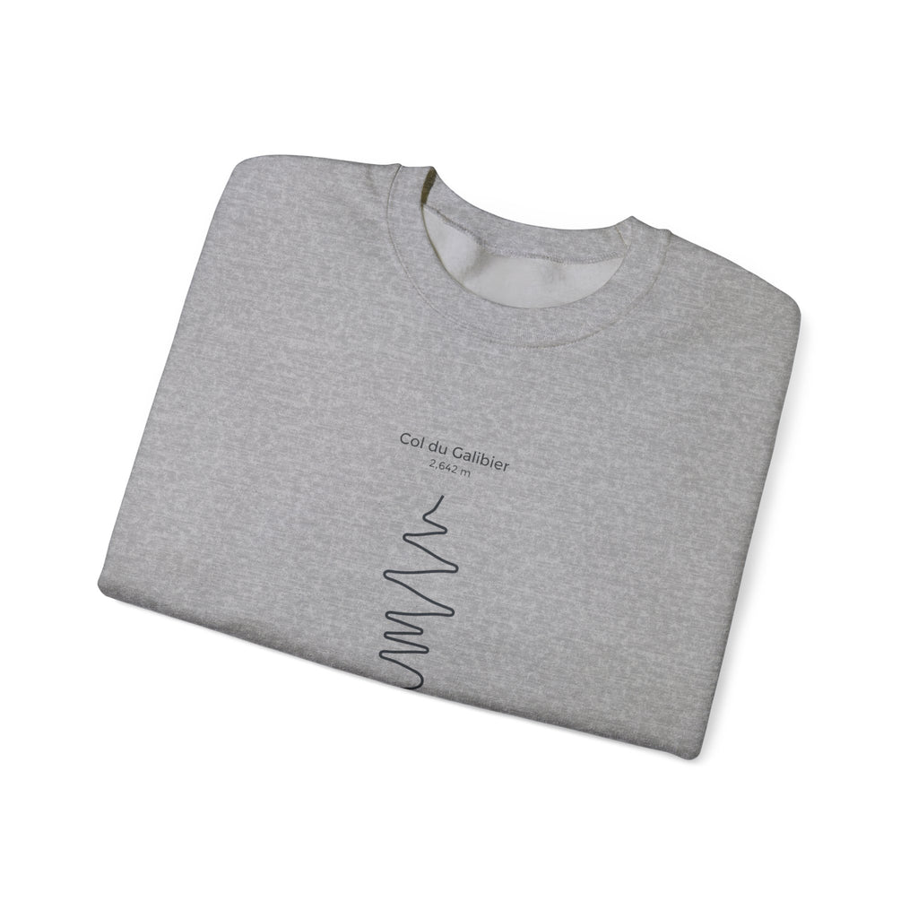 Col du Galibier Line Art Crewneck Sweatshirt | Cycling Tour de France Route