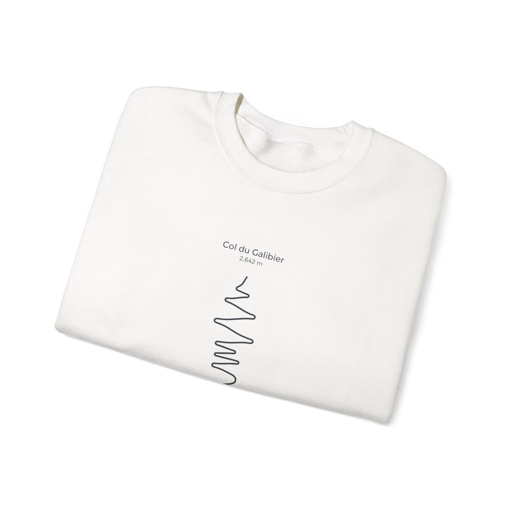 Col du Galibier Line Art Crewneck Sweatshirt | Cycling Tour de France Route