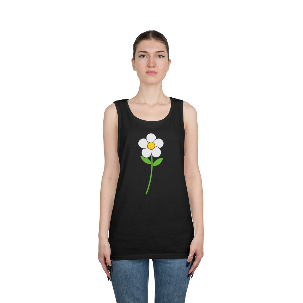 Daisy Graphic Tank Top — Minimal Floral Summer Tank