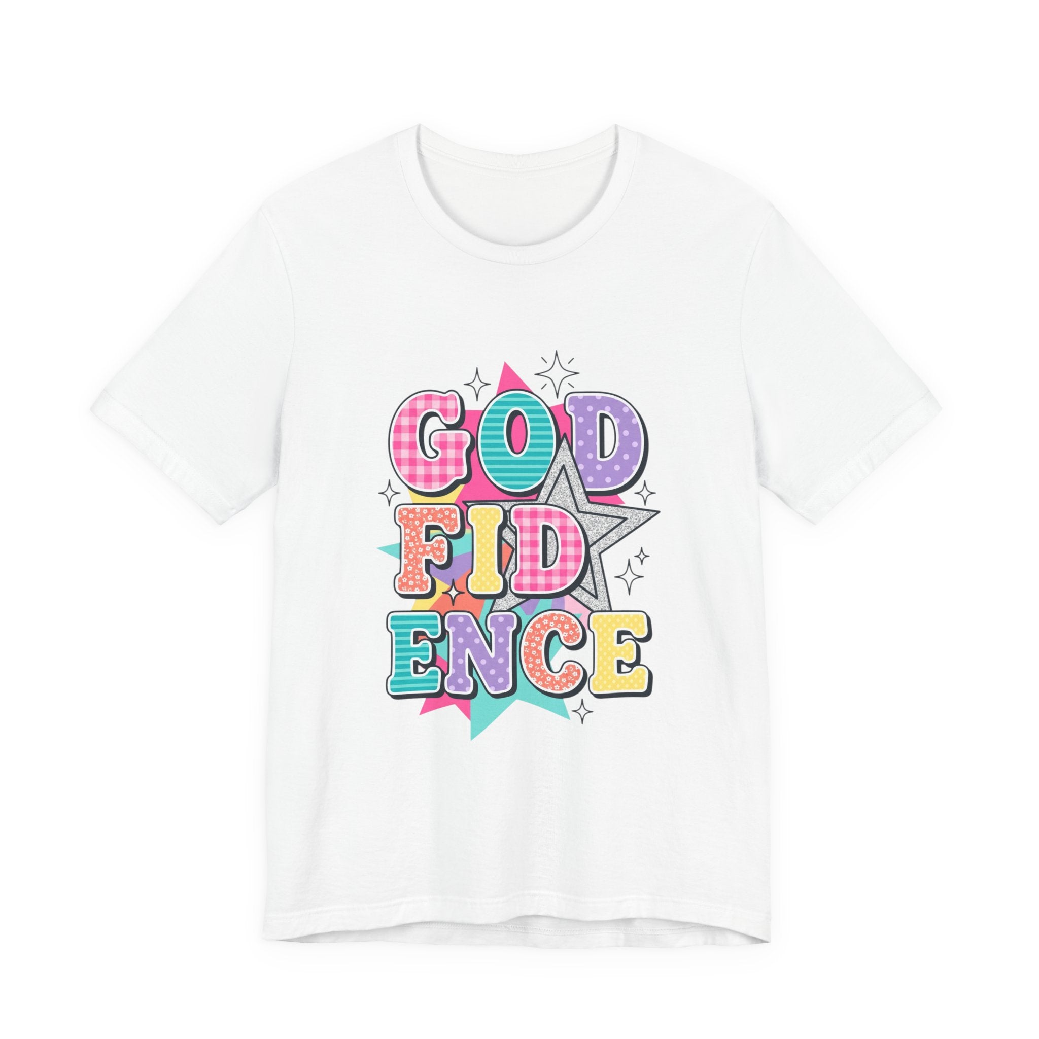 Godfidence Tee | Christian Rainbow Scripture Style, Playful Faith Shirt