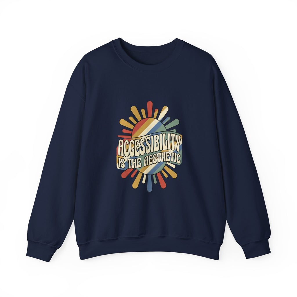Accessibility Is the Aesthetic Sweatshirt | Disability Pride, Retro Rainbow Typography