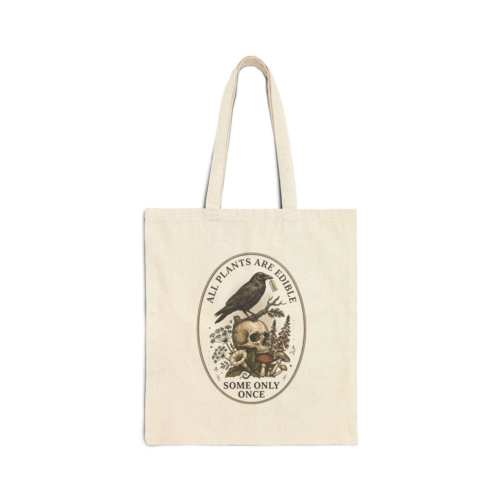 All Plants Are Edible Tote | Vintage Botanical, Dark Nature Humor