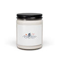 Coastal Cycling Illustration Candle | Soy Candle, Bike Rider Wave Design