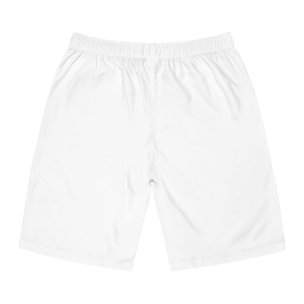 Surfboard Palm Tree Board Shorts — Men's Beach Swim Trunks