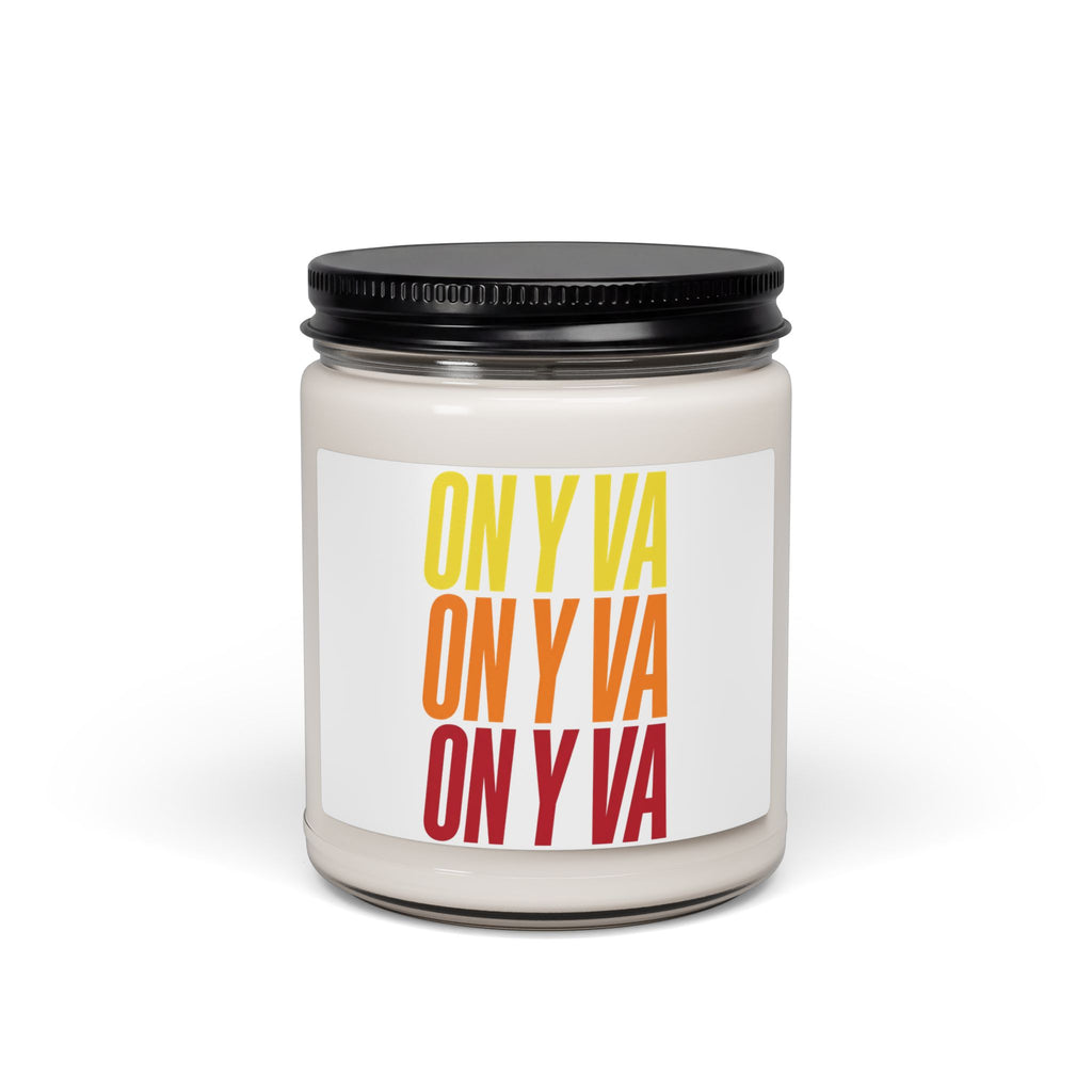 On Y Va Cycling Candle, Tour de France Inspired Soy Jar | Retro Yellow Orange Red