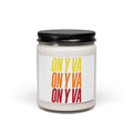 On Y Va Cycling Candle, Tour de France Inspired Soy Jar | Retro Yellow Orange Red