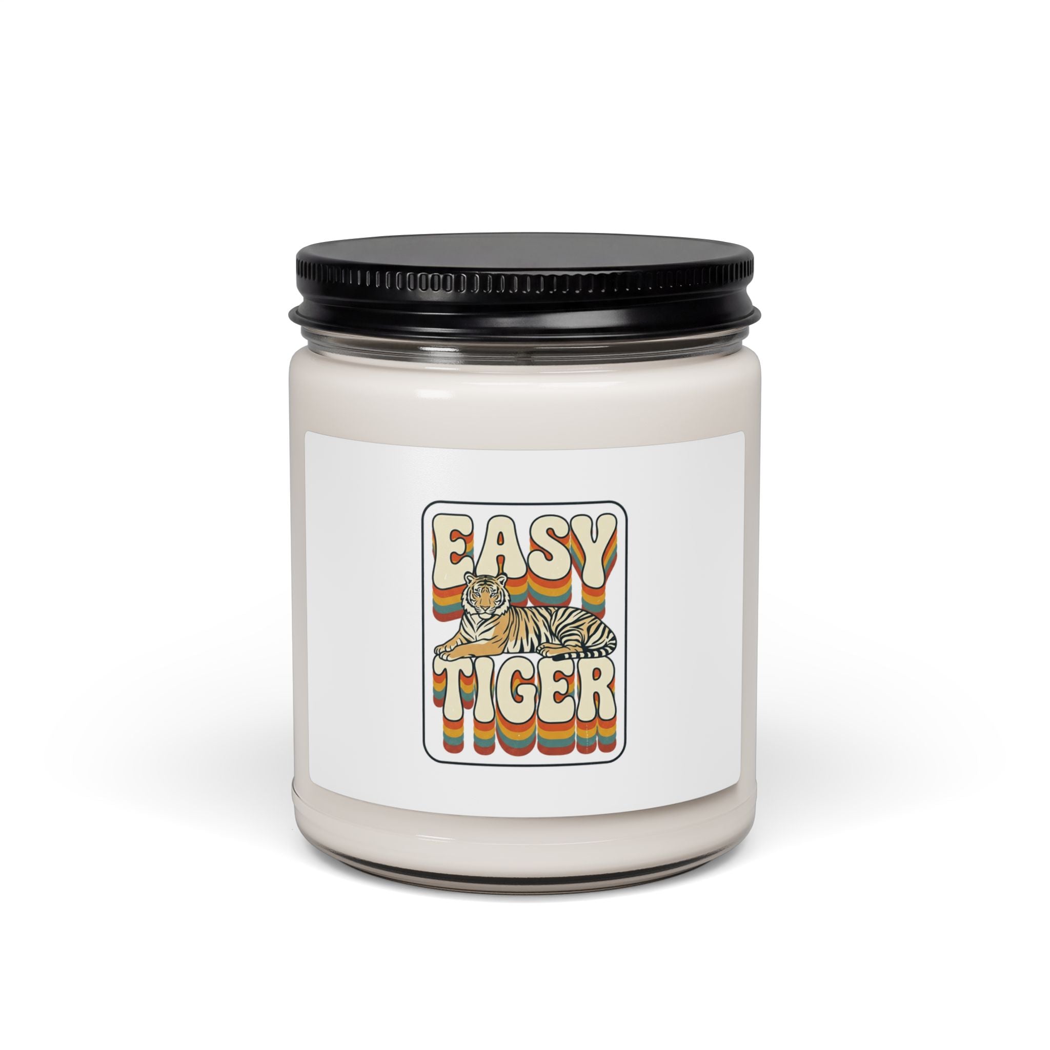 Easy Tiger Retro Tiger Graphic Candle | Soy Scented Jar