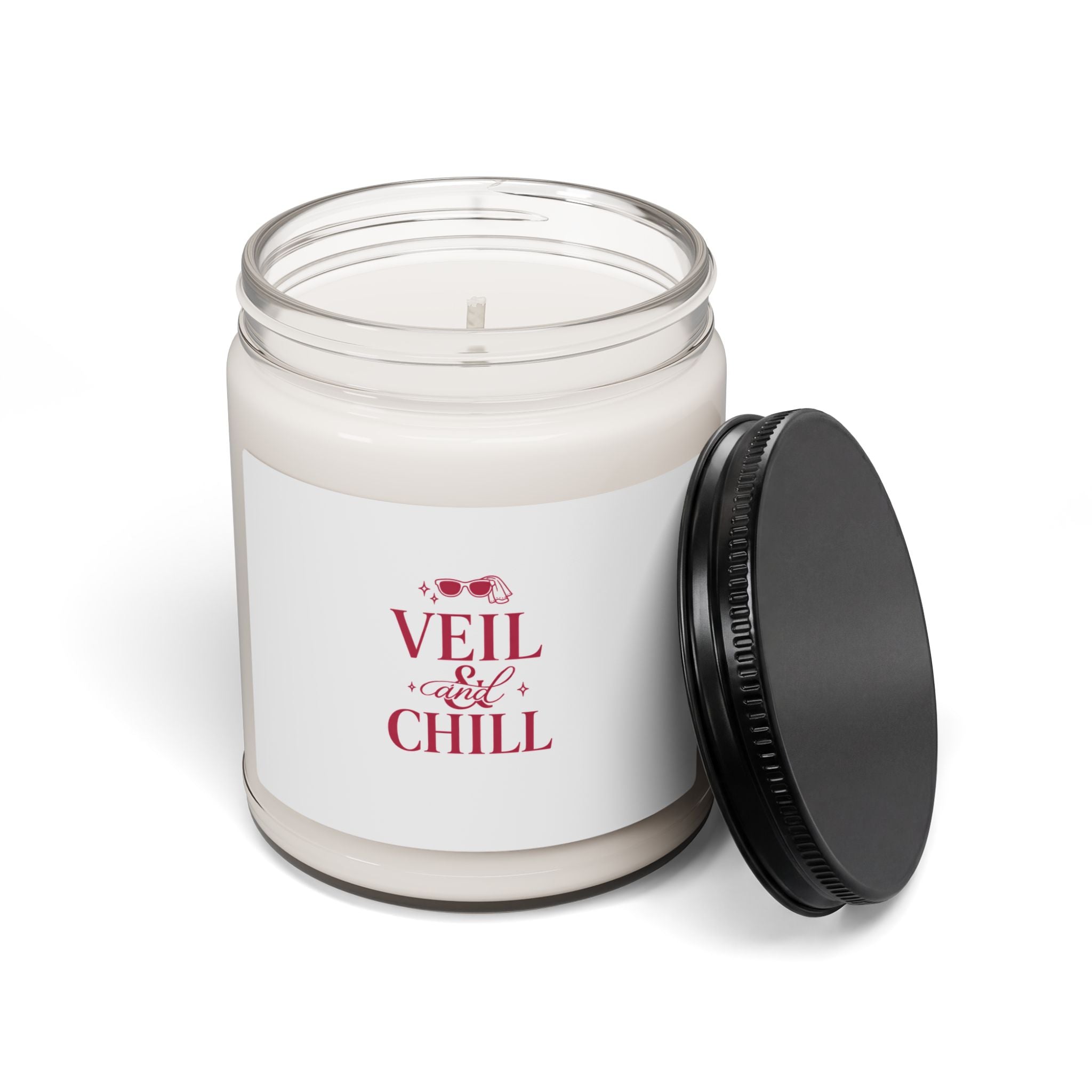 Veil & Chill Candle, Soy Jar Candle, Bride Era Slogan