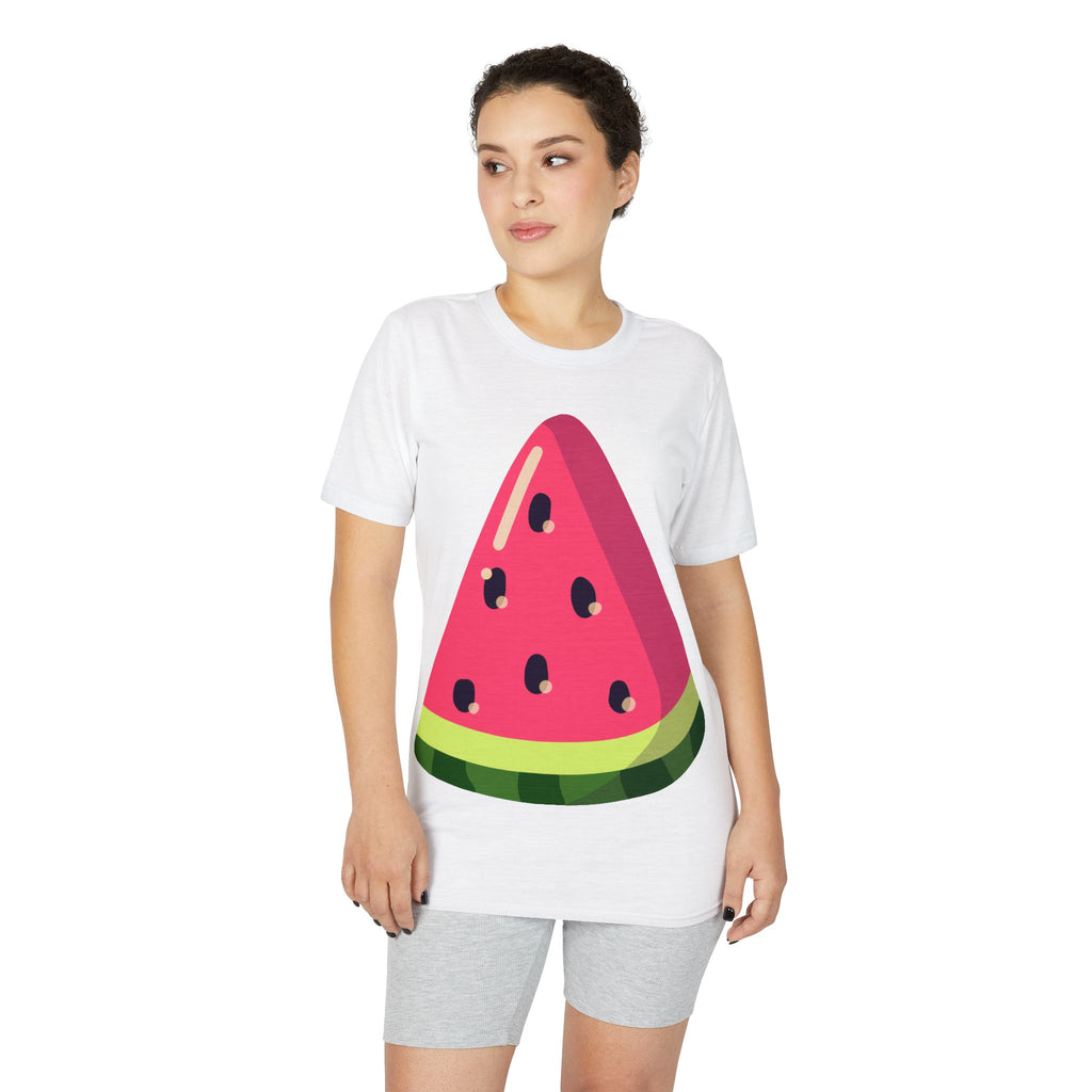 Watermelon Slice Performance T-Shirt — Cute Summer Fruit Graphic Tee