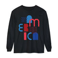 America Abstract Graphic Long Sleeve Tee