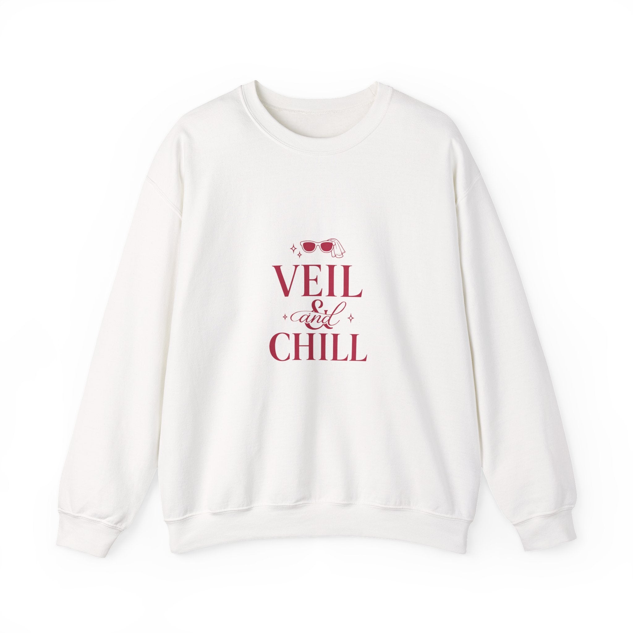 Veil and Chill Sweatshirt | Bride Era Script, Engaged Slogan