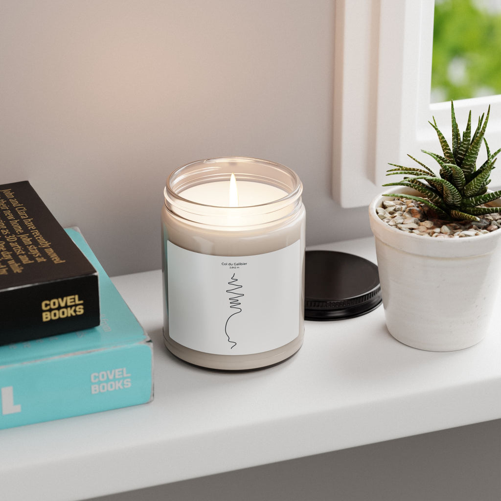 Minimal Bike Line Art Candle | Cycling Tour de France Vibe, Soy Jar
