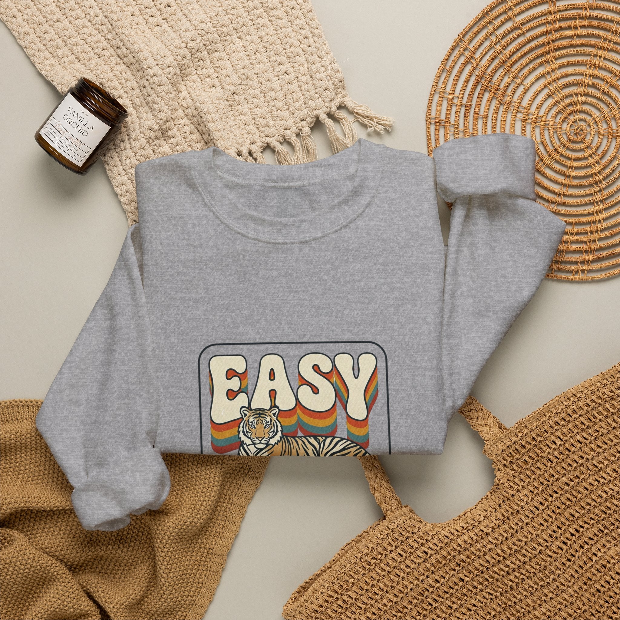 Easy Tiger retro tiger graphic Sweatshirt | vintage vacation vibes, playful animal