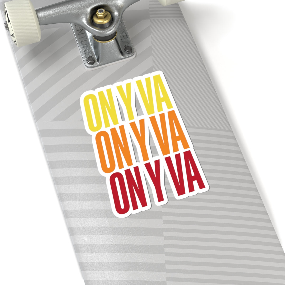 On Y Va cycling sticker | Tour de France inspired, retro gradient