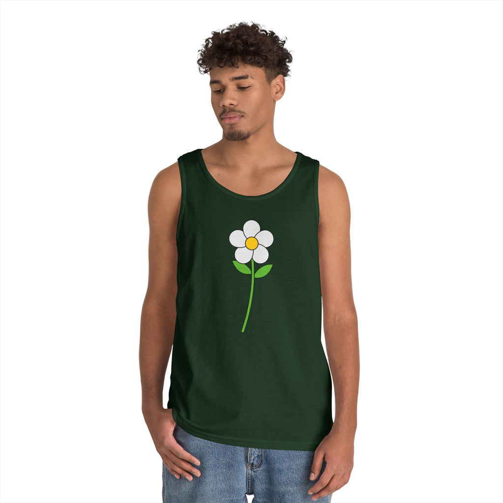 Daisy Graphic Tank Top — Minimal Floral Summer Tank