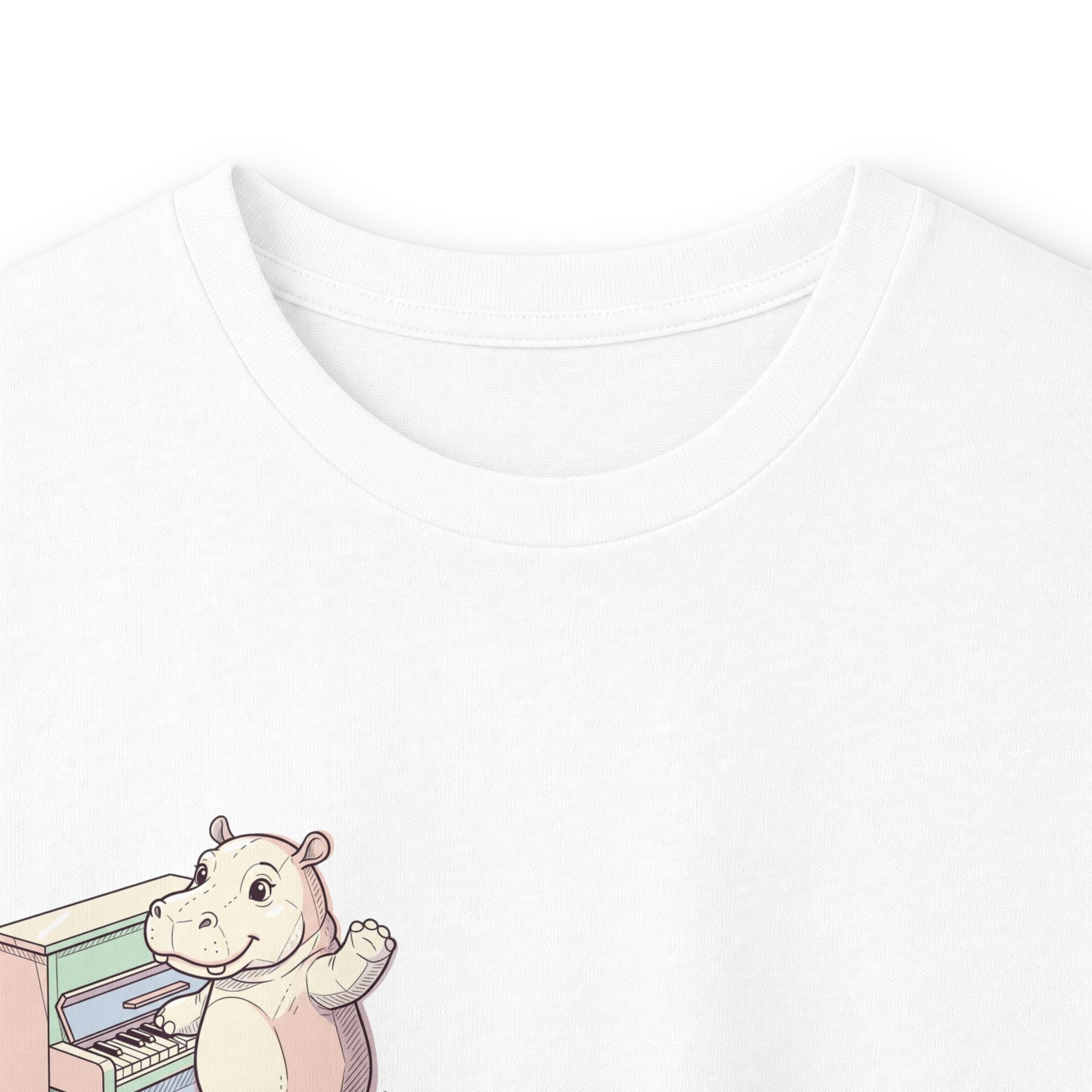 Long Sleeve Tee — Cute Hippo Graphic Shirt