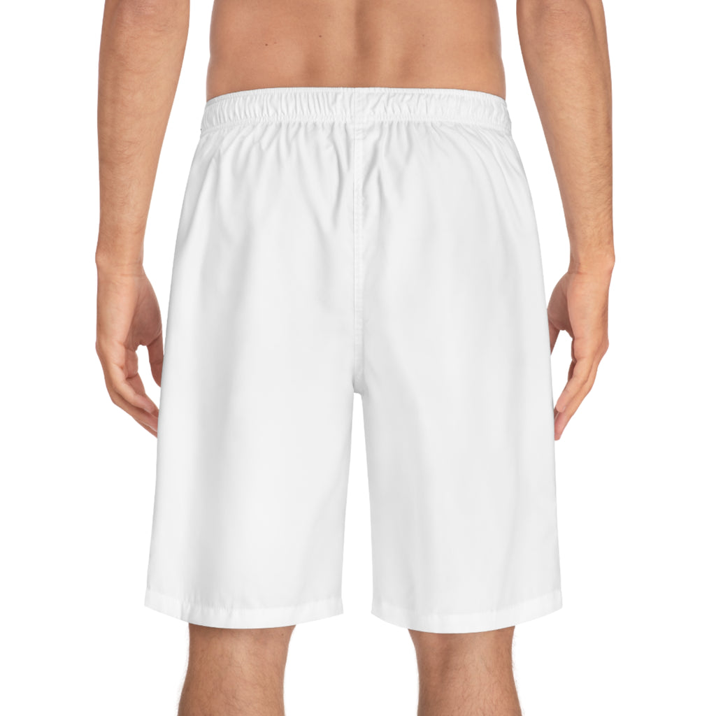 Surfboard Palm Tree Board Shorts — Men's Beach Swim Trunks
