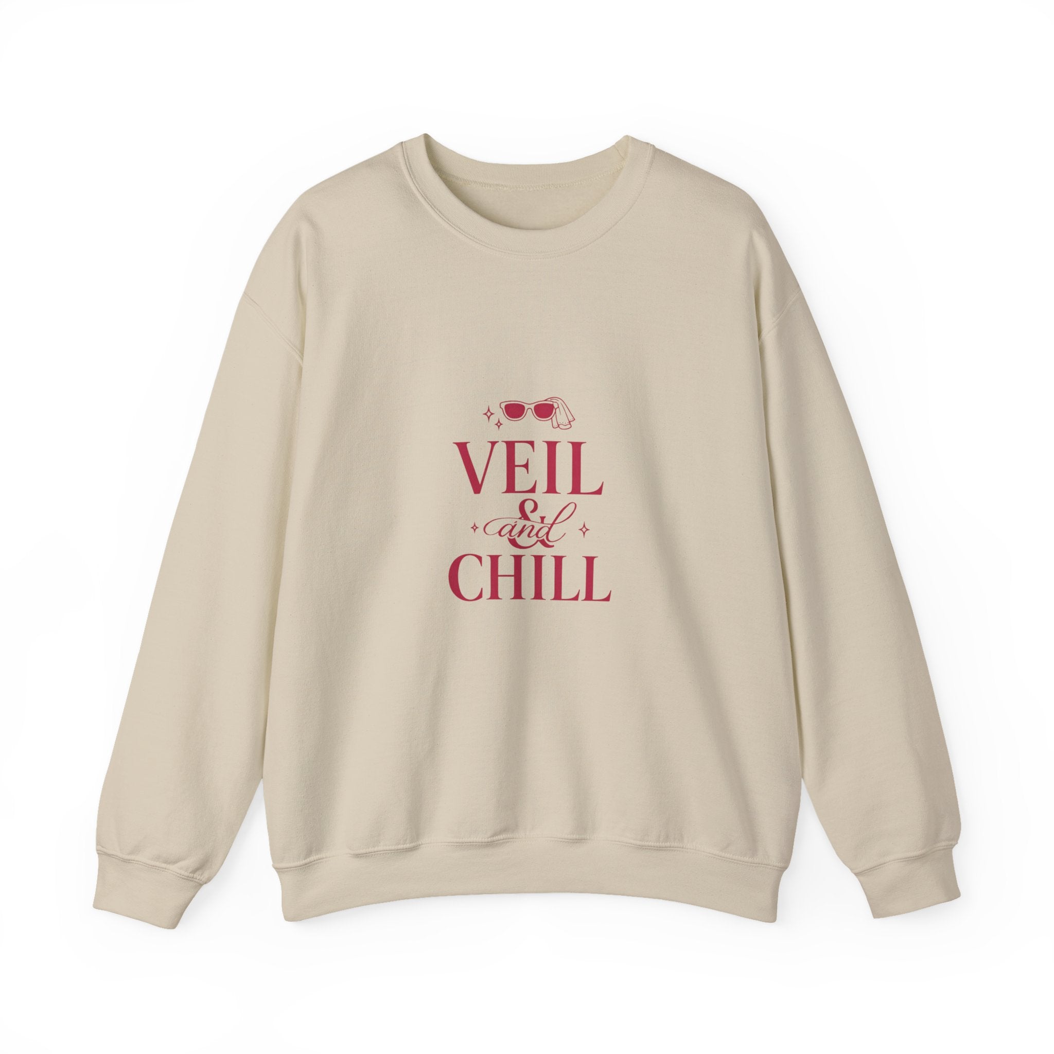 Veil and Chill Sweatshirt | Bride Era Script, Engaged Slogan