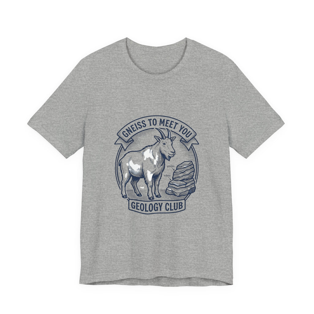 Gneiss To Meet You Geology Club Tee | Science Humor, Rock Pun