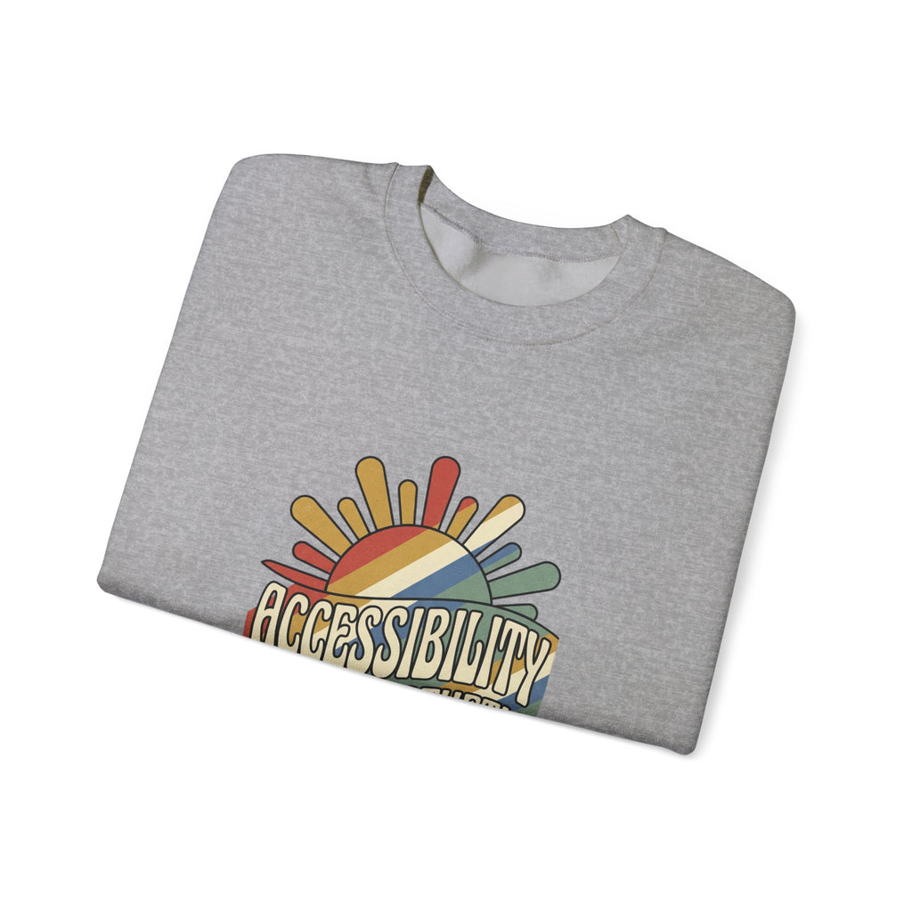 Accessibility Is the Aesthetic Sweatshirt | Disability Pride, Retro Rainbow Typography