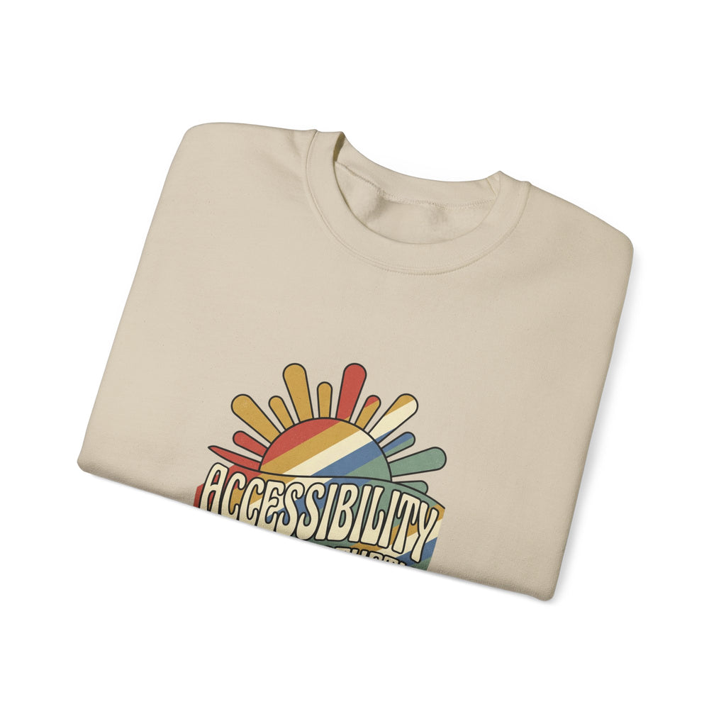 Accessibility Is the Aesthetic Sweatshirt | Disability Pride, Retro Rainbow Typography