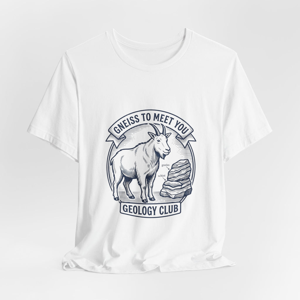 Gneiss To Meet You Geology Club Tee | Science Humor, Rock Pun