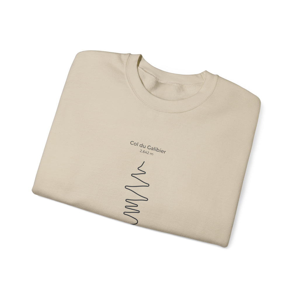 Col du Galibier Line Art Crewneck Sweatshirt | Cycling Tour de France Route