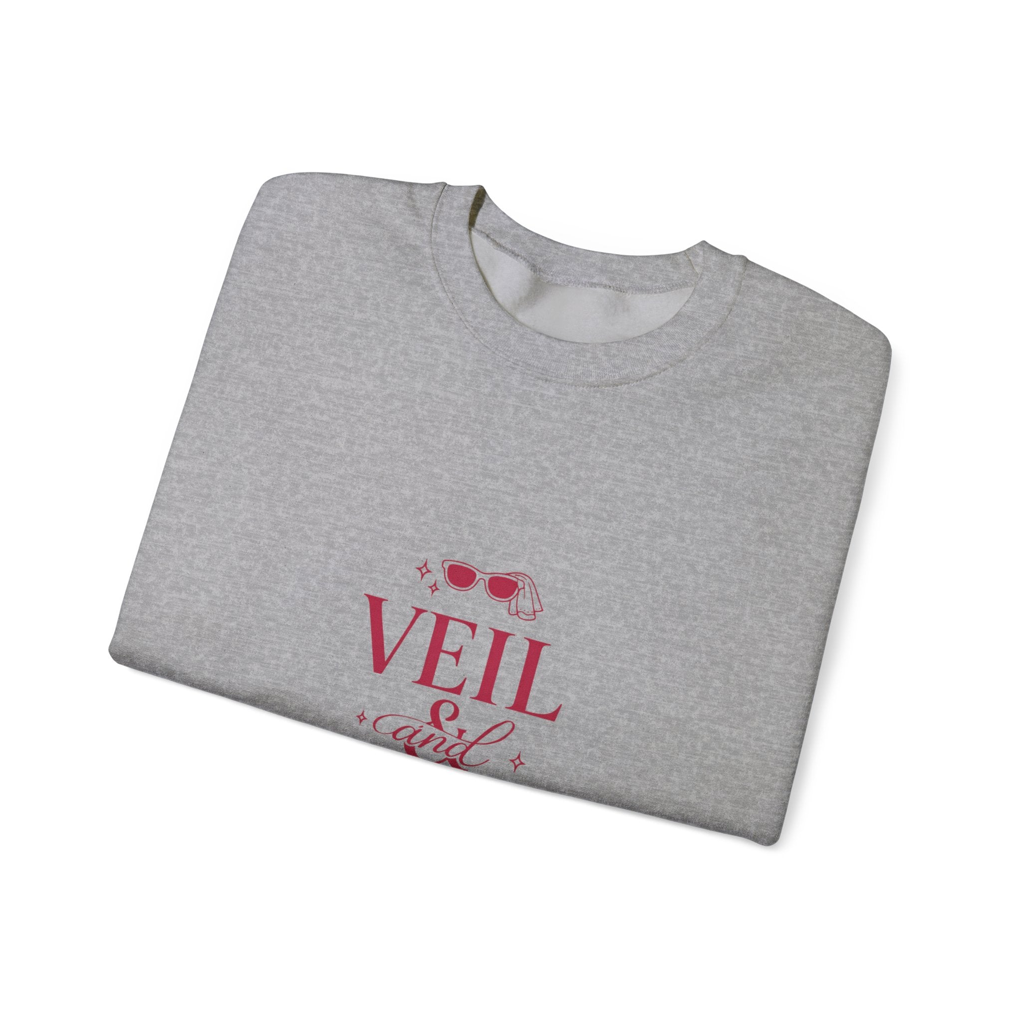 Veil and Chill Sweatshirt | Bride Era Script, Engaged Slogan