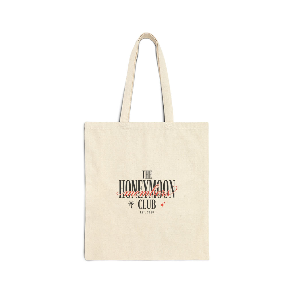 Honeymoon Club Tote | Engaged Bride Era, Vintage Script Canvas Tote