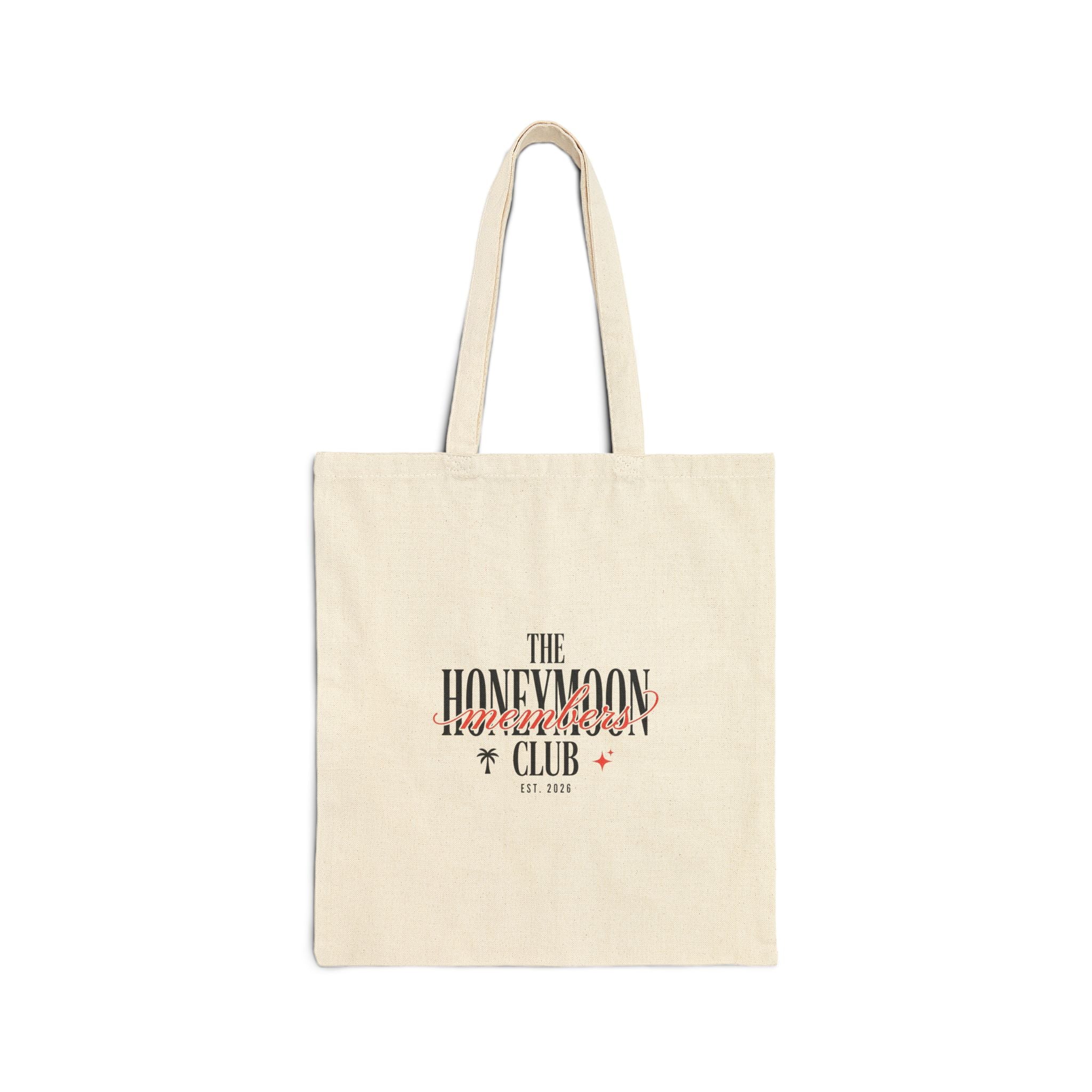 Honeymoon Club Tote | Engaged Bride Era, Vintage Script Canvas Tote