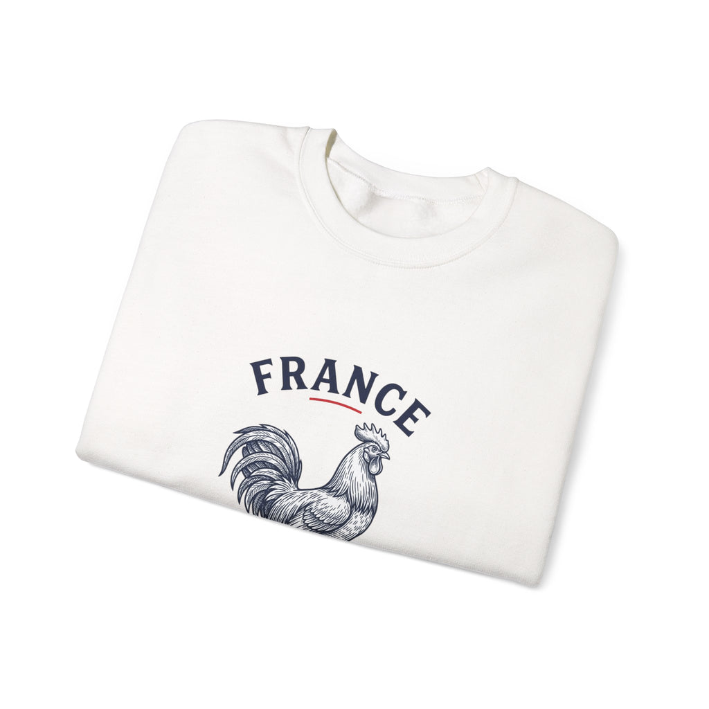 France Rooster Soccer Crewneck Sweatshirt | Football Pride, Flag Colors