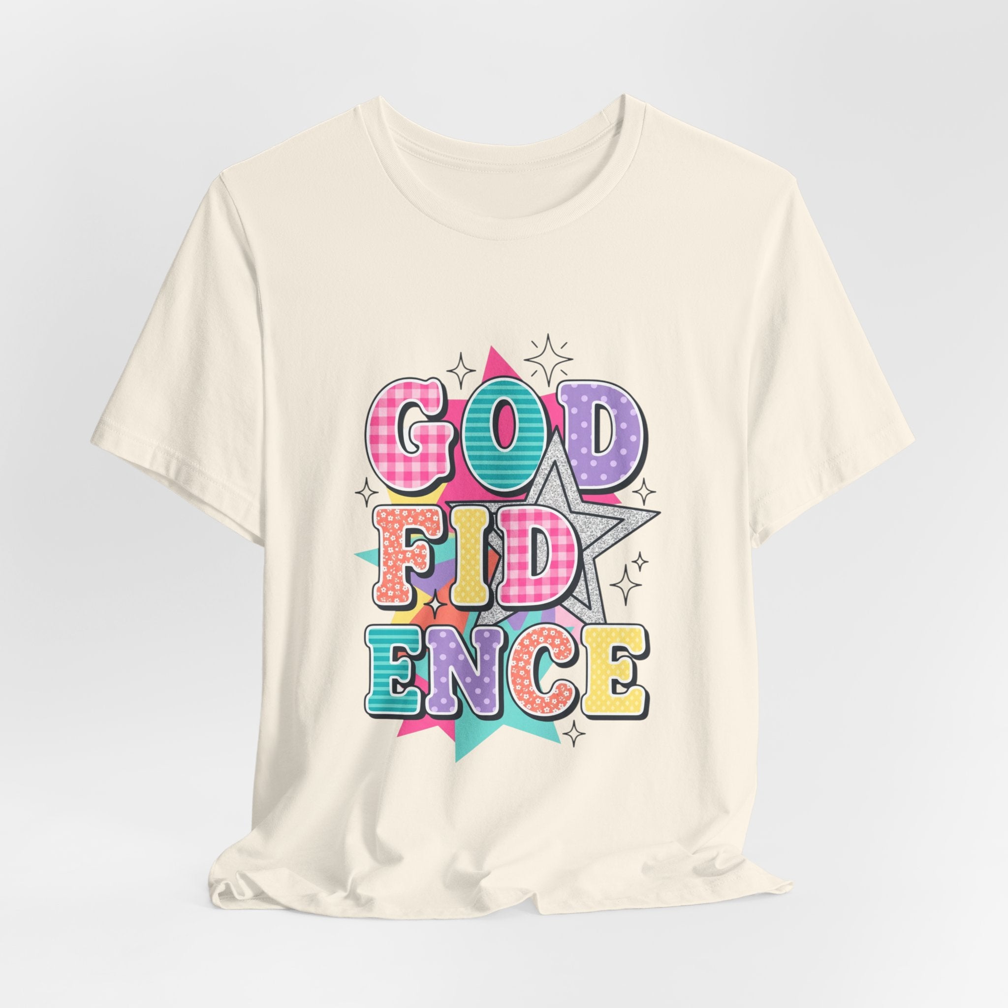 Godfidence Tee | Christian Rainbow Scripture Style, Playful Faith Shirt