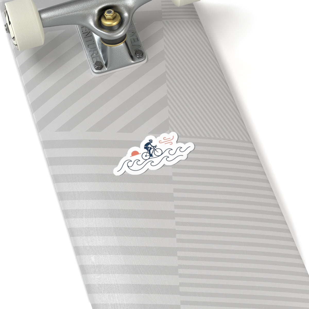 Coastal Cyclist Wave Sticker | Cycling Tour de France Vibes, Kiss-Cut